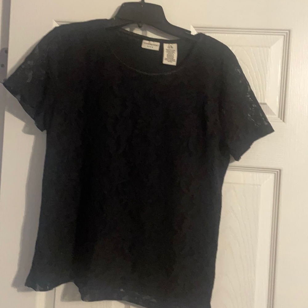 Worthington black lace top
